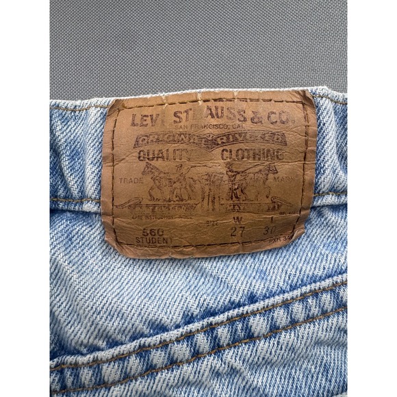Levis 560 Vintage Student Fit Jeans Light Wash Orange Tab 25x29 High Rise 90s - Picture 3 of 13